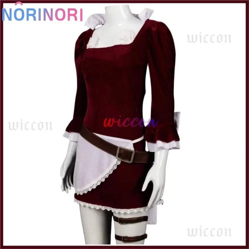 Фото CyAnime Baby-5 Maid Killer Косплей Костюм Buki Buki No Mi Wine Red Maid Dress Юбка Лолиты Женский Сексуальный Карнавальный Рождественский Костюм №2