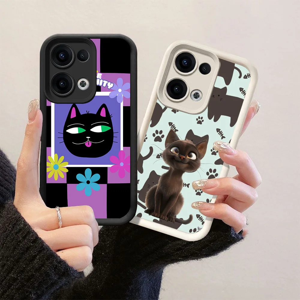 Фото MK-7 Чехол с милым котенком для Realme C53 C55 C63 C65 C67 GT GT3 GT6 C25 C33 C35 C51 C51S Нео Мастер Противоударный силиконовый чехол для телефона №3