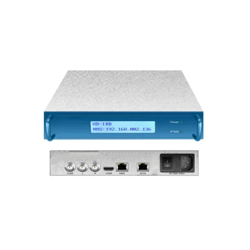 Сетевой IRD-декодер 2025 года с декодером SRT/HLS/HTTP/HTTPS/RTMP/UDP MEPG2 H.264 H.265 IP-HD MI/CVBS
