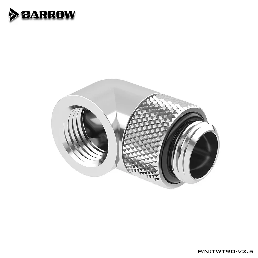 Фото Barrow 90-градусная вращающаяся деталь, 8 шт./партия, G1/4 дюйма, Поворотный адаптер, для водяного охлаждения, деталь кулера для ПК, строительного компьютера №3