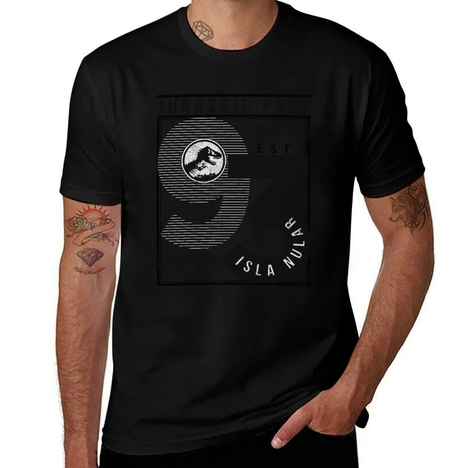 Футболка Jurassic Park Isla Nublar '93 Collegiate 65 миллионов лет в изготовлении, забавные костюмы, хлопковая футболка для мужчин