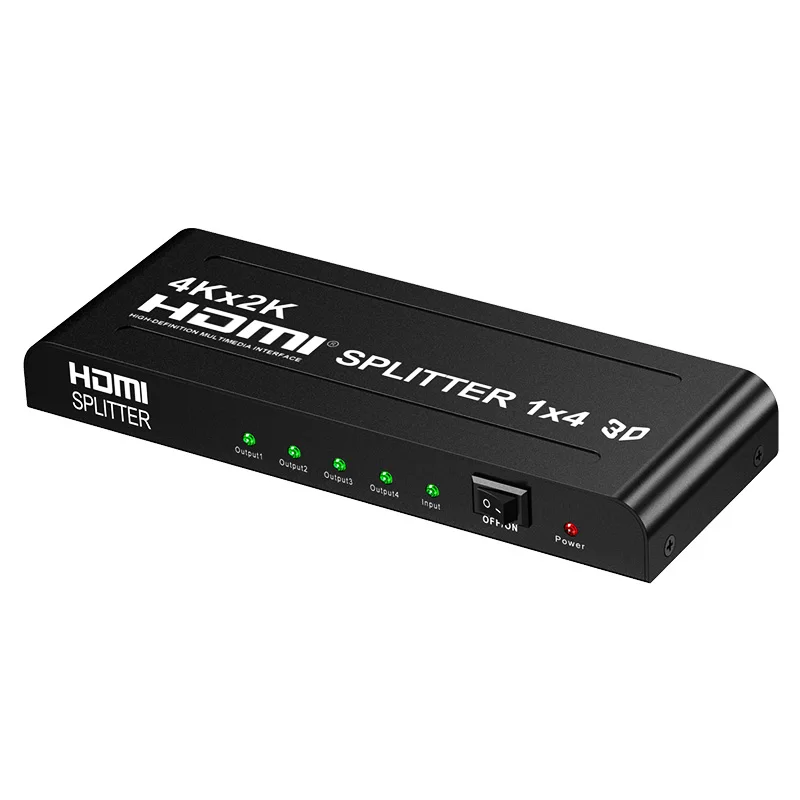 Разветвитель HDMI 1 в 4 выхода 4K HD Video HDMI-переключатель Совместимый кабель-адаптер 1x4 HDMI-концентратор для ноутбука PS4 Монитор ТВ-приставка Проектор