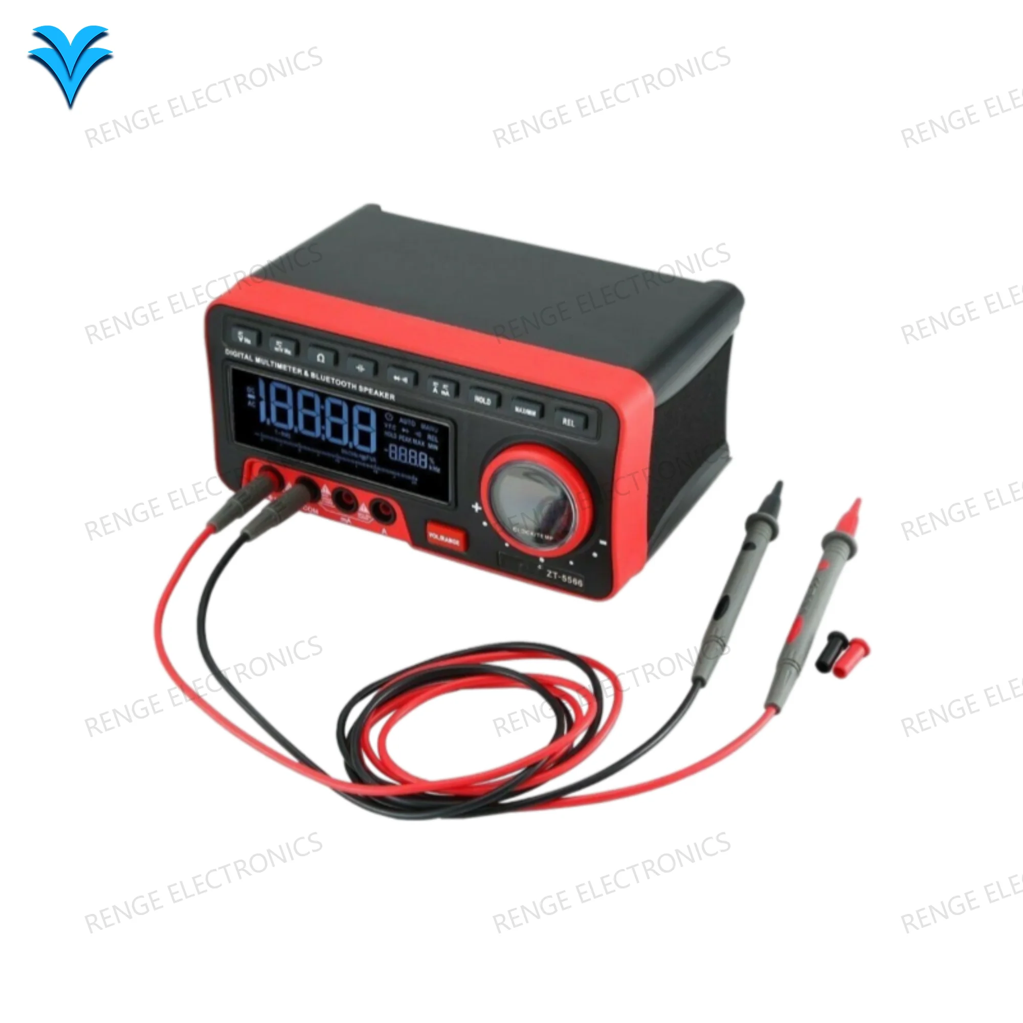 Цифровой мультиметр ZT-5566 с динамиком Bluetooth, тестером напряжения переменного/постоянного тока, измерением сопротивления и емкости
