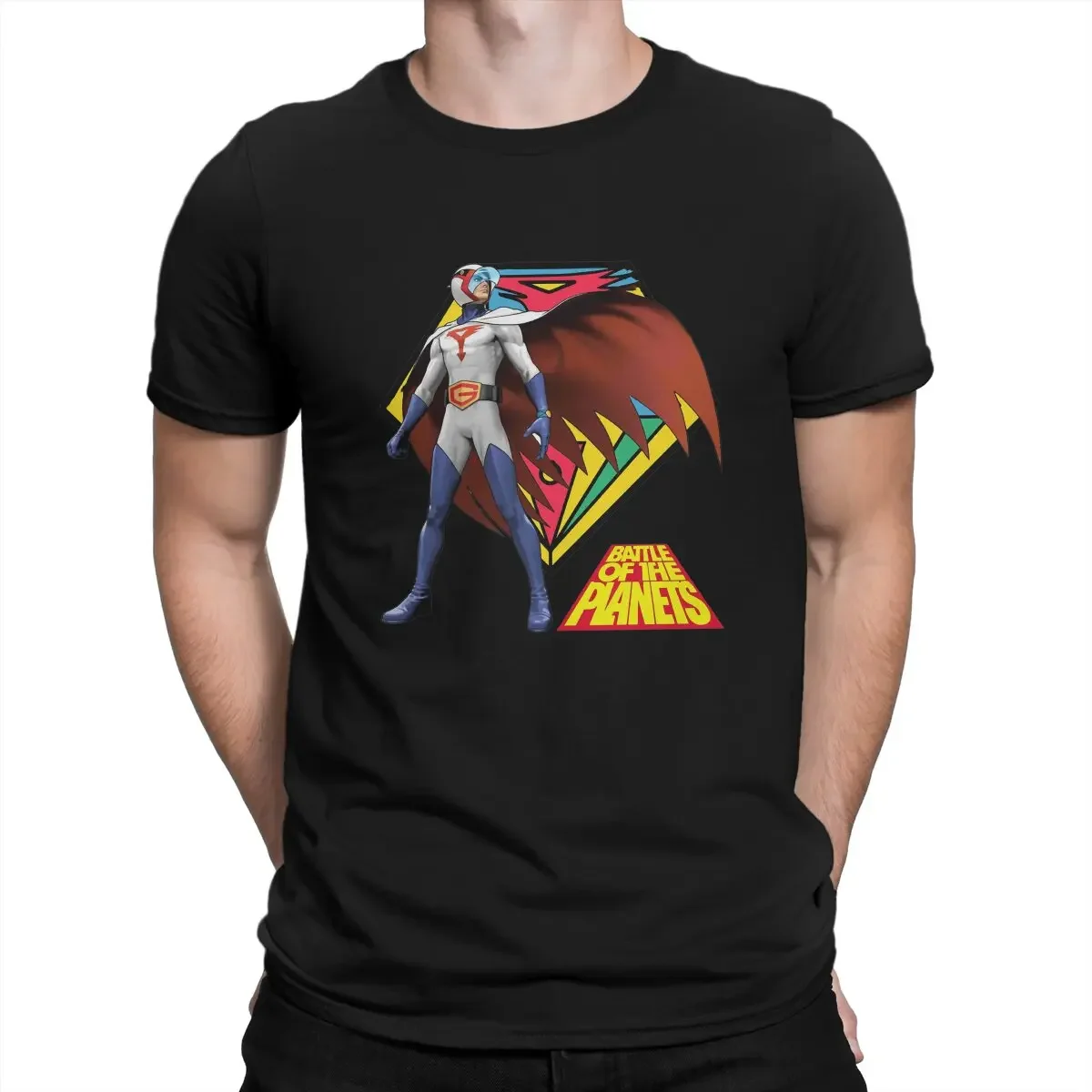 Футболка Kagaku -Tai Gatchaman Warrior Graphic Мужская, винтажный топ с рисунком воина, летняя уличная одежда в стиле Харадзюку