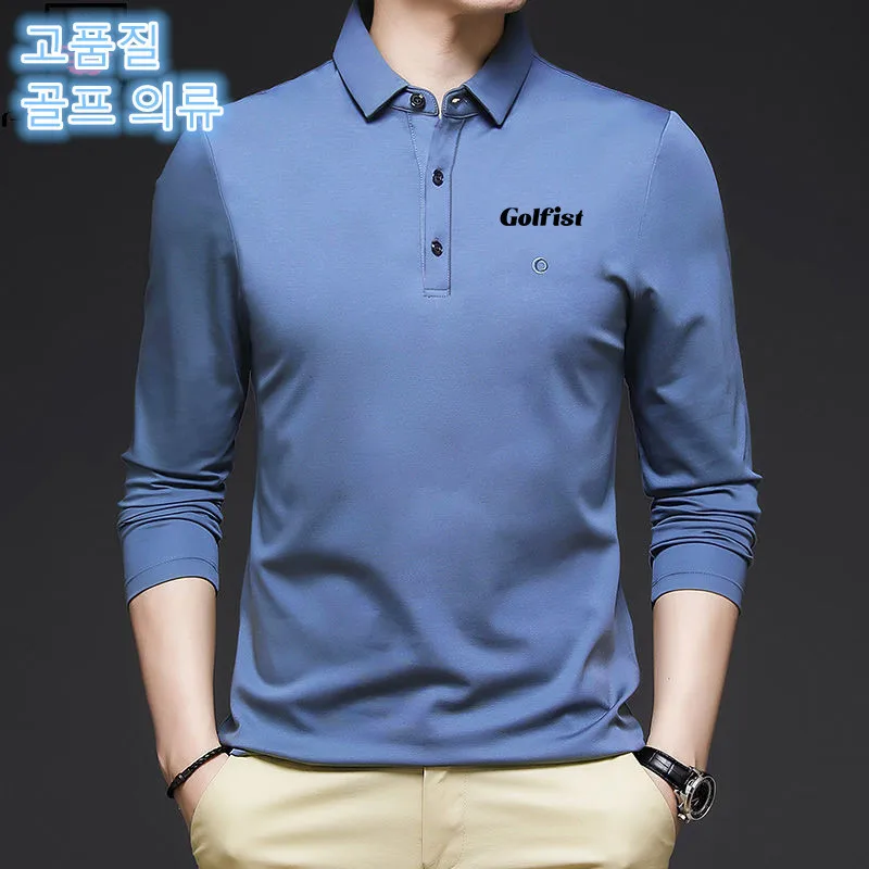 Фото HQ Olahraga Golf Kemeja Pria Polo Kemeja Lengan Panjang Kaus Pria сейuk Wanita Cepat Kering поло Shirt №4