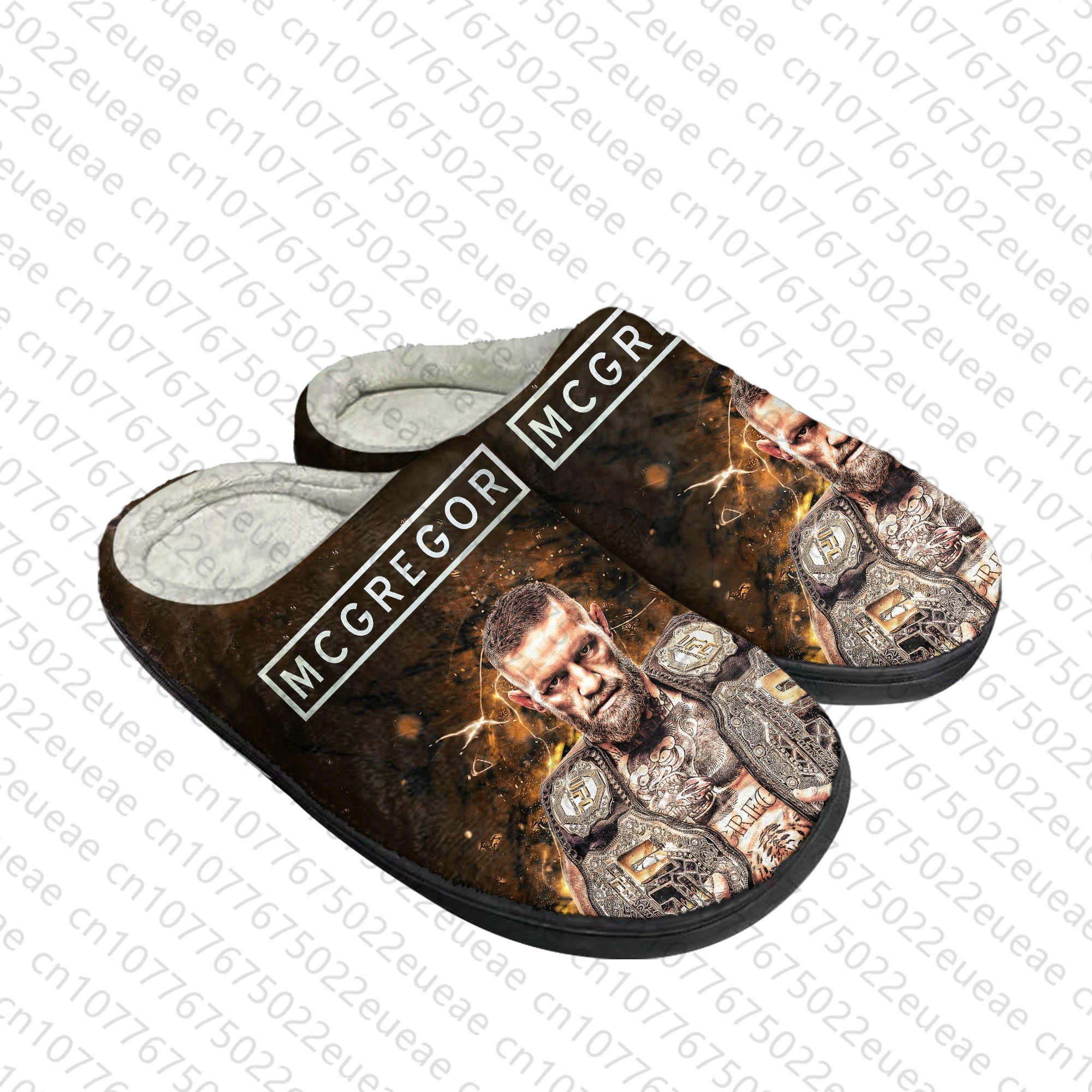 Conor McGregor известные мужские домашние хлопковые тапочки для фанатов Мужская Женская плюшевая спальня Повседневная сохраняющая тепло обувь домашняя обувь под заказ