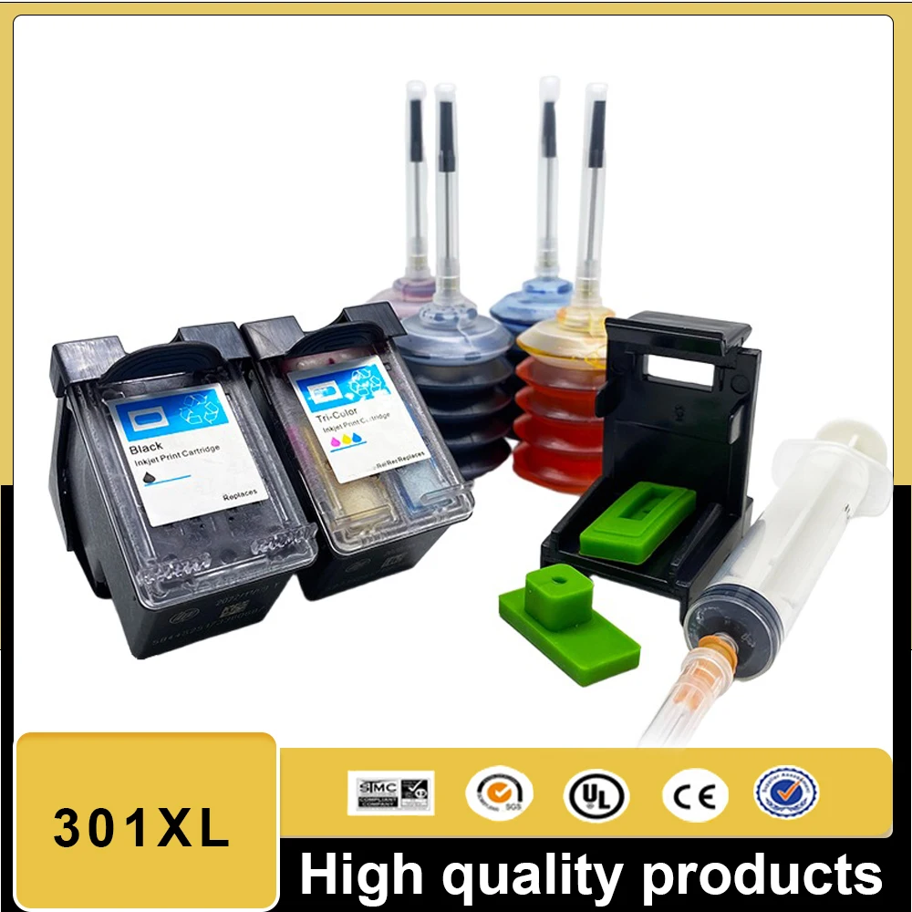 Восстановленный Vilaxh 301 XL для картриджа HP 301 301XL для принтера HP301 Envy 5530 Deskjet 2050 2540 2510 1000 1050