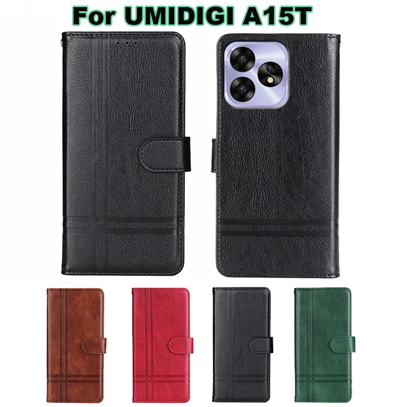 Чехол-книжка для телефона Umidigi A15T, кожаный чехол-бумажник для телефона Umidigi A15C, чехол для Etui Umi Umidigi A15 A 15c 15t, Fundas