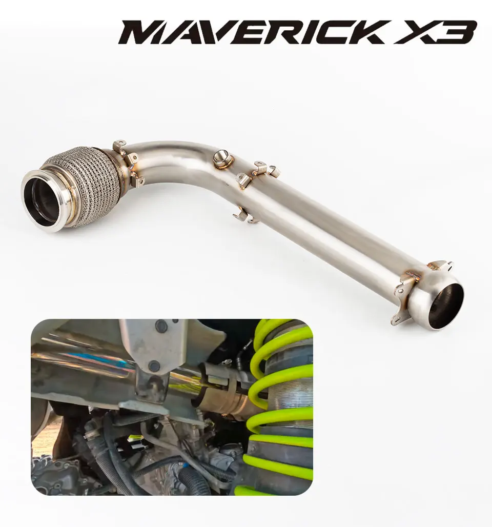 Глушитель выхлопной трубы мотоцикла ATV UTV для Can Am Maverick X3 Turbo R и RR Max X3 Turbo Maverick X3 2017-2023 гг.