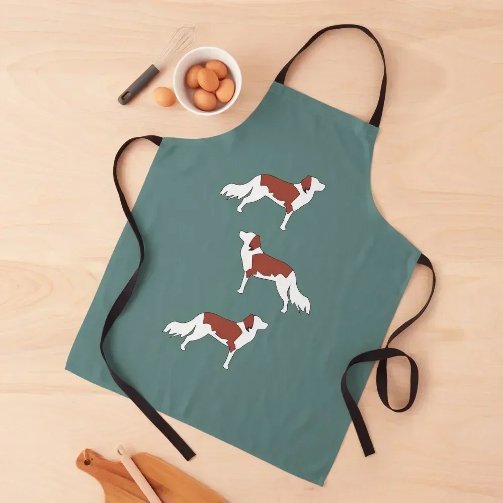 Тройной зеленый фартук Kooiker Dog на кухне для мужчин и женщин, кухонные кухонные вещи и домашний фартук