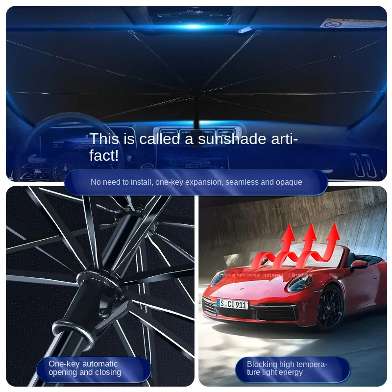 Фото Подходит для Buick Inron Kaiyue Regal LaCross Encore Encore, передний зонтик автомобиля, солнцезащитный крем, изолированный зонтик, автомобильный интимный зонтик №4