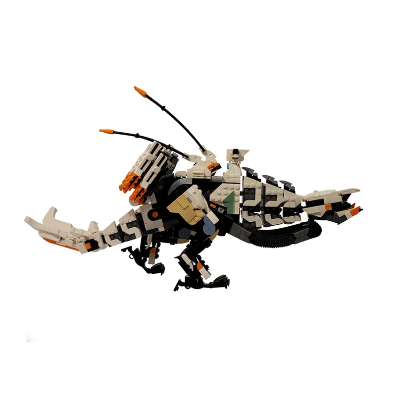Фото Популярная игра Horizon Zero Dawned MOC, строительные блоки, сделай сам, собранные игрушки для мальчиков, громовая челюсть, механический монстр, дракон, динозавр, подарки №4