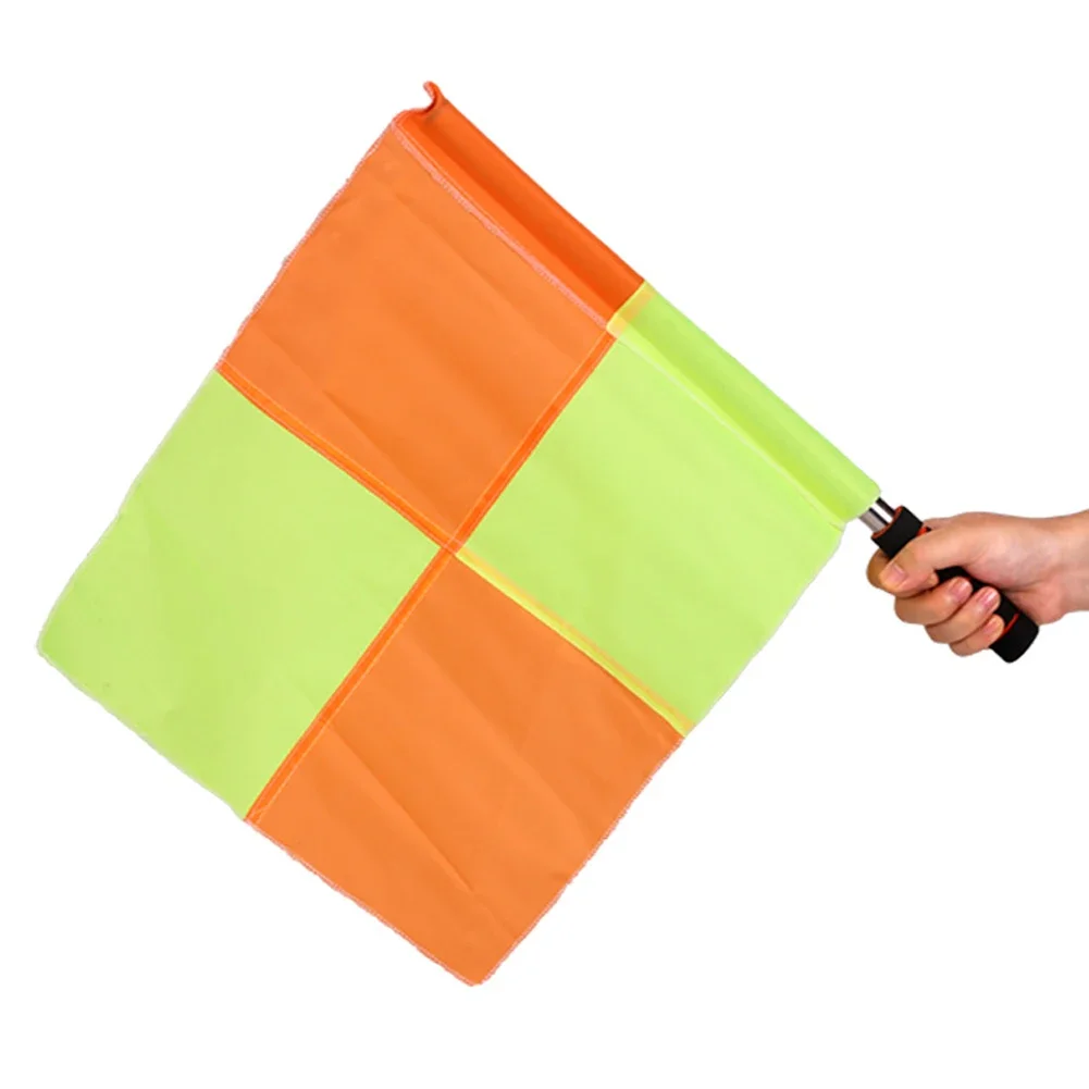 Судейский флажок для футбола Linesman переносное оборудование для рефери, Спортивная трубка из нержавеющей стали, брезент, 1 комплект, 35*35 см, ABS пена (art.: 3920c636d8c5b) - 3920c636d8c5b