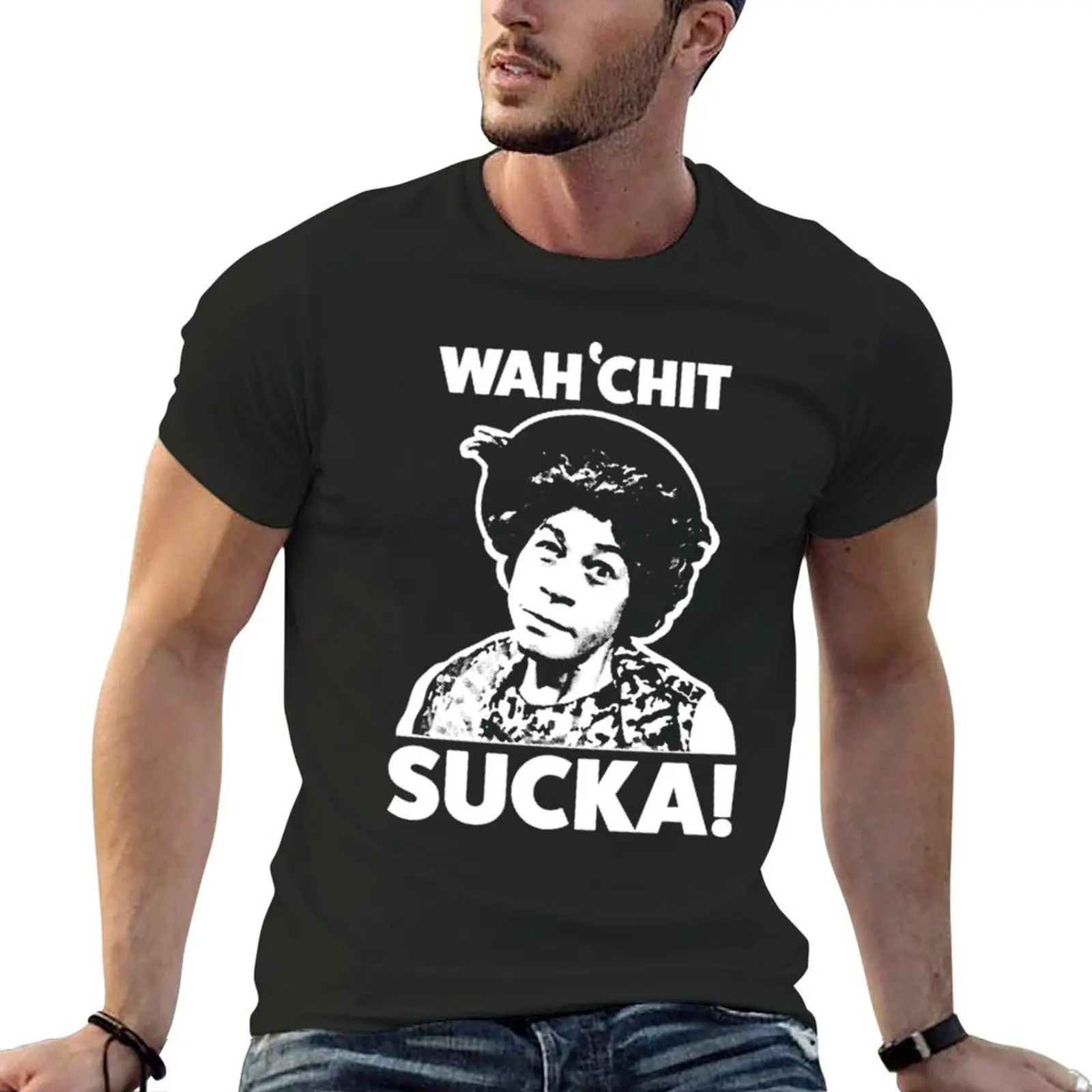 Мужские футболки Wah'chit-Sucka!--- тетя-Эстер --- Санфорд-искусственные футболки Графические футболки большие размеры простые мужские футболки