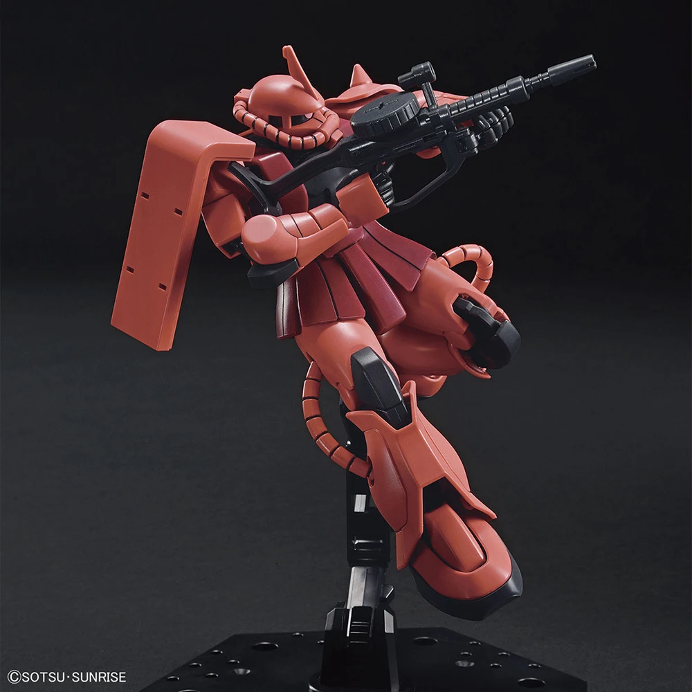 Фото Bandai Gundam HGUC MS-06S Zaku2 Commander 1/144 Коллекционная сборная фигурка аниме экшн-мобильная модель игрушки для мальчиков подарки №3