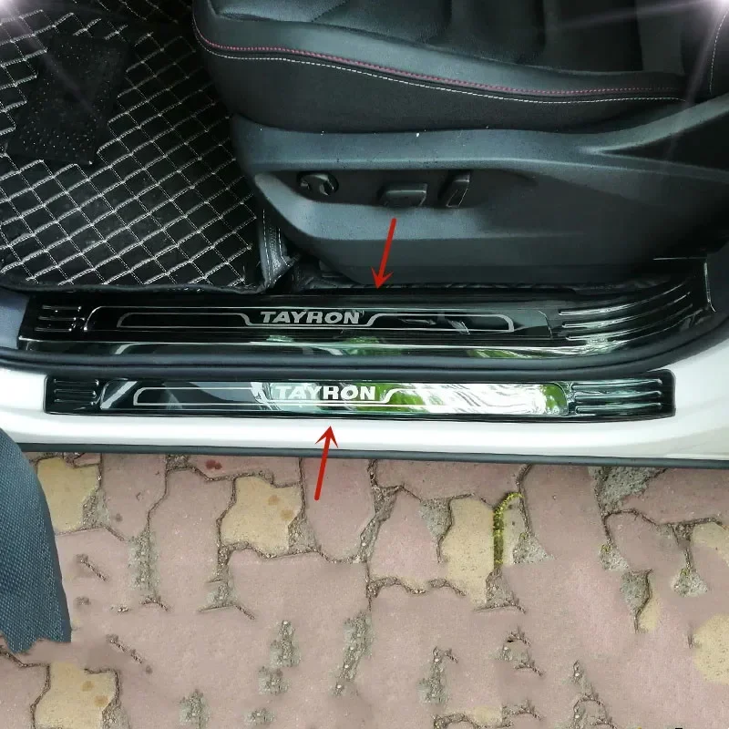 Для Volkswagen TAYRON 2019-2024 Высококачественный порог из нержавеющей стали, защита багажника, порог, защита от царапин, Стайлинг автомобиля