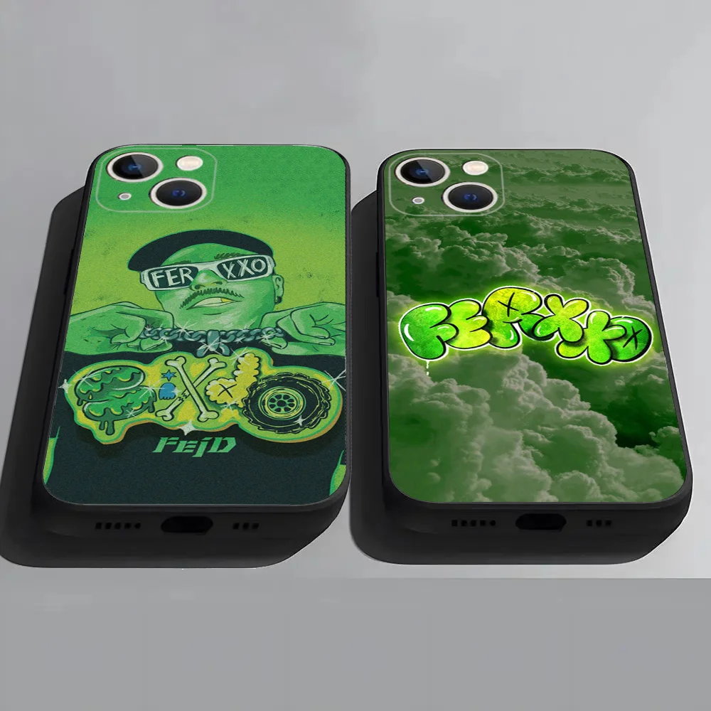 Чехол для телефона Singer F-Feid Ferxxo SIXDO для Apple iPhone 15,14,13,12,11, Pro, X, XS, Max, XR, Plus, Mini Soft Black Cover