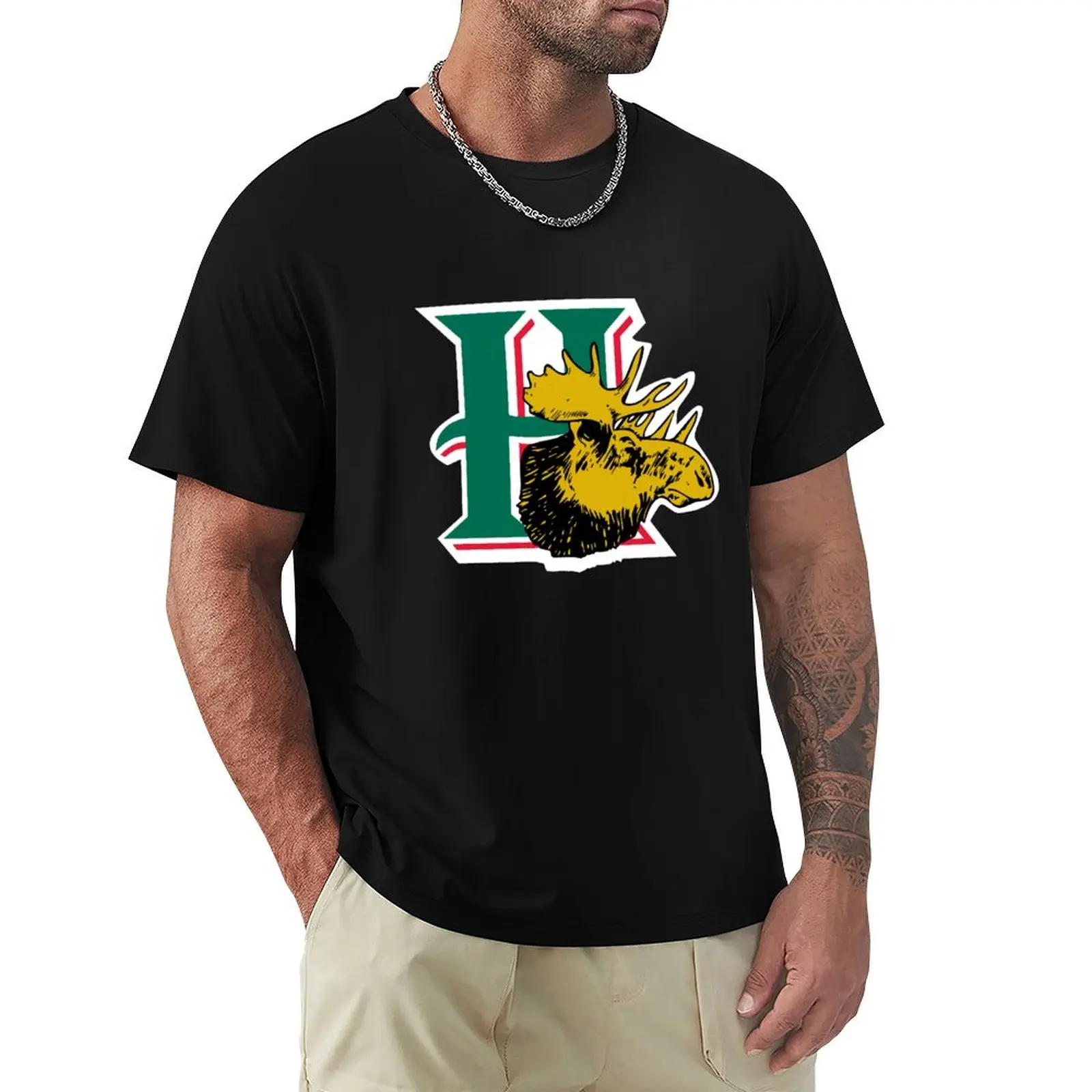 Галифакс Mooseheads, футболка, индивидуальный дизайн, ваша собственная блузка, топы, простые белые футболки для мужчин