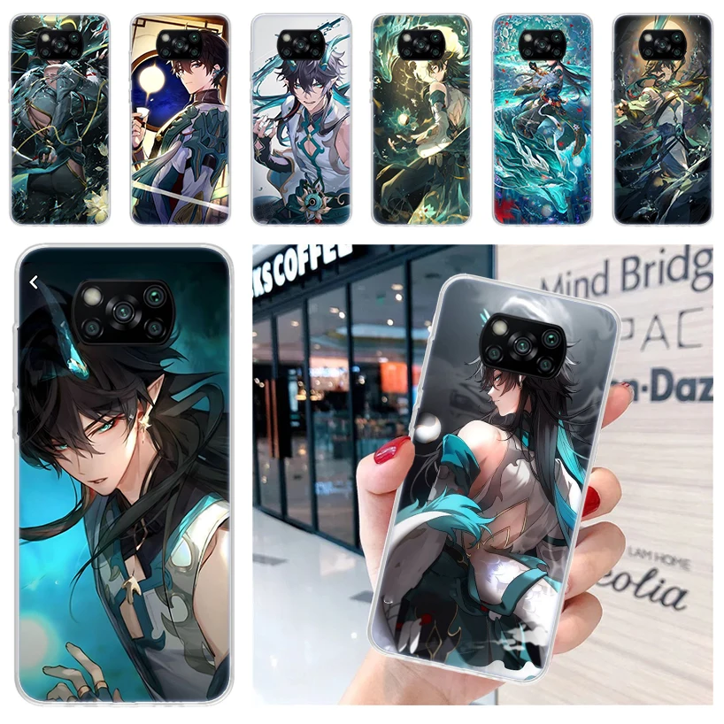 Мягкий чехол Honkai Star Rail Dan Heng для Xiaomi Poco X5 X4 Gt X3 Nfc M5s M4 Pro M3 F3 F2 F1 Mi Note 10 A2 A3 Lite Coque Cov