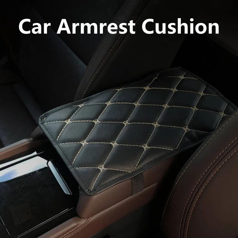 Подушка подлокотника автомобиля из искусственной кожи с вышивкой 3D Comfort Touch — универсальный чехол для центральной консоли для аксессуаров для салона автомобиля
