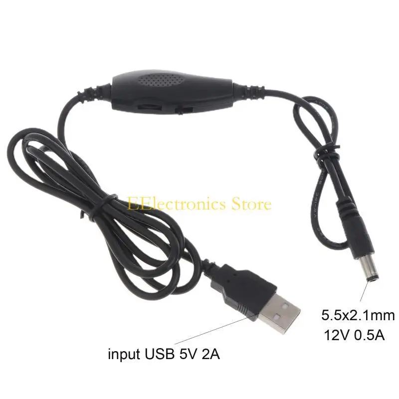 Фото B03C 5V USB до 12 В 6W 5.5x2,1 мм кабель управления скоростью с выключателем для выключателя для светодиода вентилятора №4