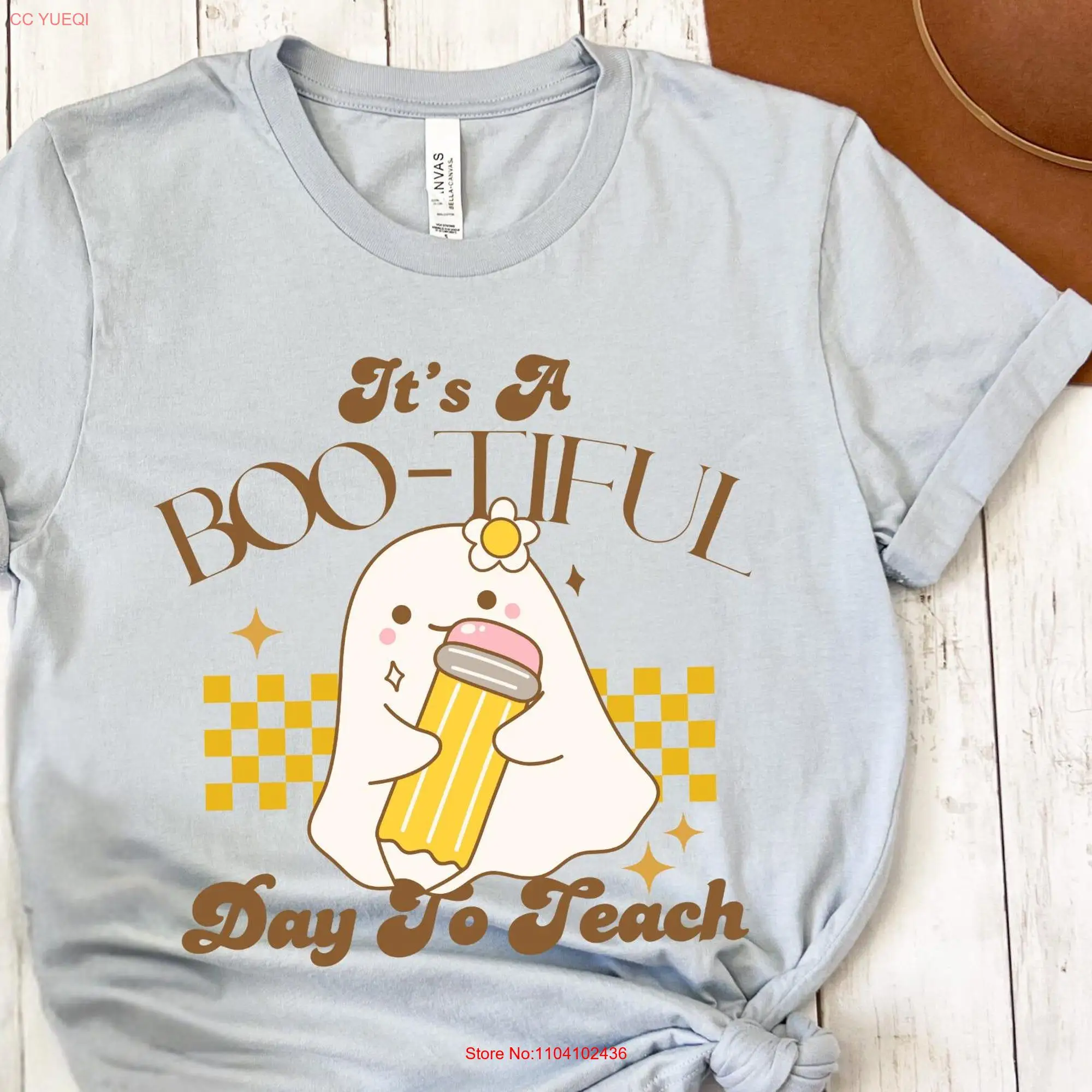 Футболка Boo Tiful для обучения на день Хэллоуина, для учеников, милый ретро подарок для длинных или коротких рукавов