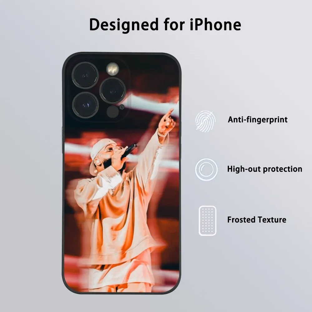 Фото Чехол для телефона E-Eladio C-Carrion Singer для iPhone 16, 15, 14, 13, Pro Max Plus Mini Frosted Soft Shell Funda №4