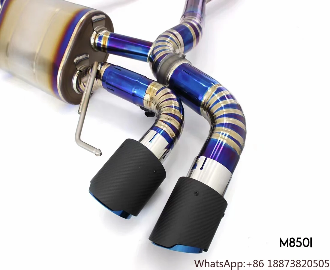Фото OEM высококачественный титановый Catback выхлоп для Bmw M850 M850i Coupe 4.4tt 2020-2023 электронный клапан выхлопная система труба глушителя №4
