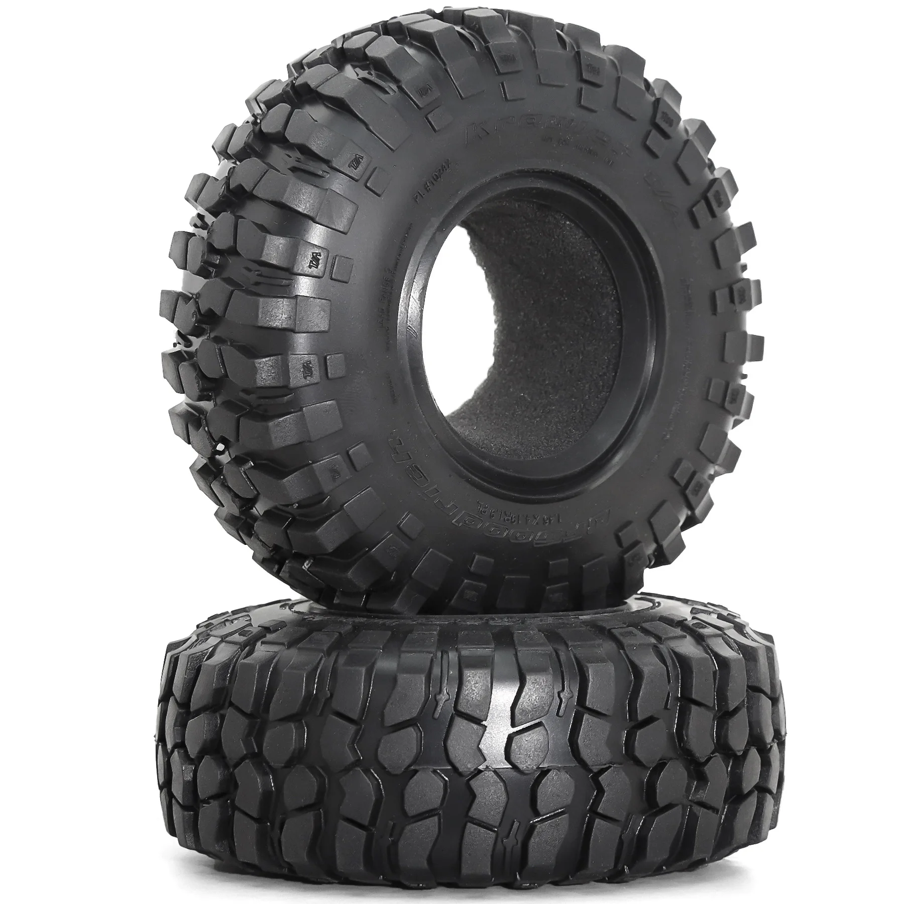 Фото 4 шт., 106 мм, 1,9 дюйма, резиновая шина для осевого SCX10 II III 90046 Traxxas TRX4 RC4WD D90 1/10, радиоуправляемый гусеничный автомобиль №3