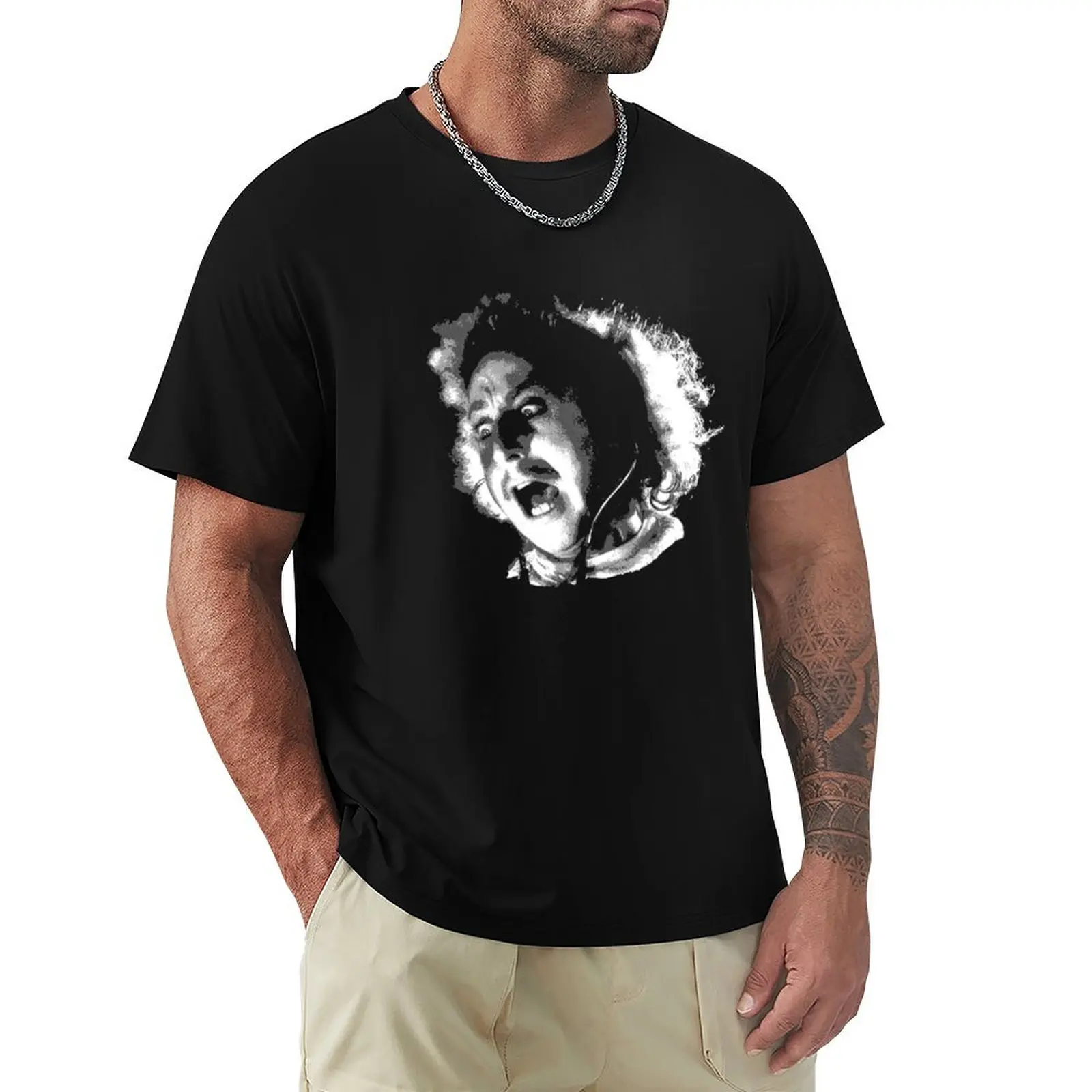 Фото Футболка y0ung Fr4nkensteinn Gene wilder, синяя арховая футболка в стиле аниме, забавные футболки для мужчин №3