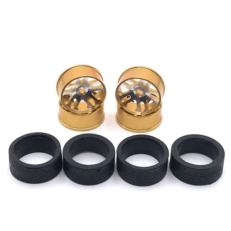 Комплект резиновых шин с металлическим ободом для Wltoys 284131 K969 K989 P929 Mini-Z Mini-Q Mini-D IW04M 1/28 детали для радиоуправляемых автомобилей