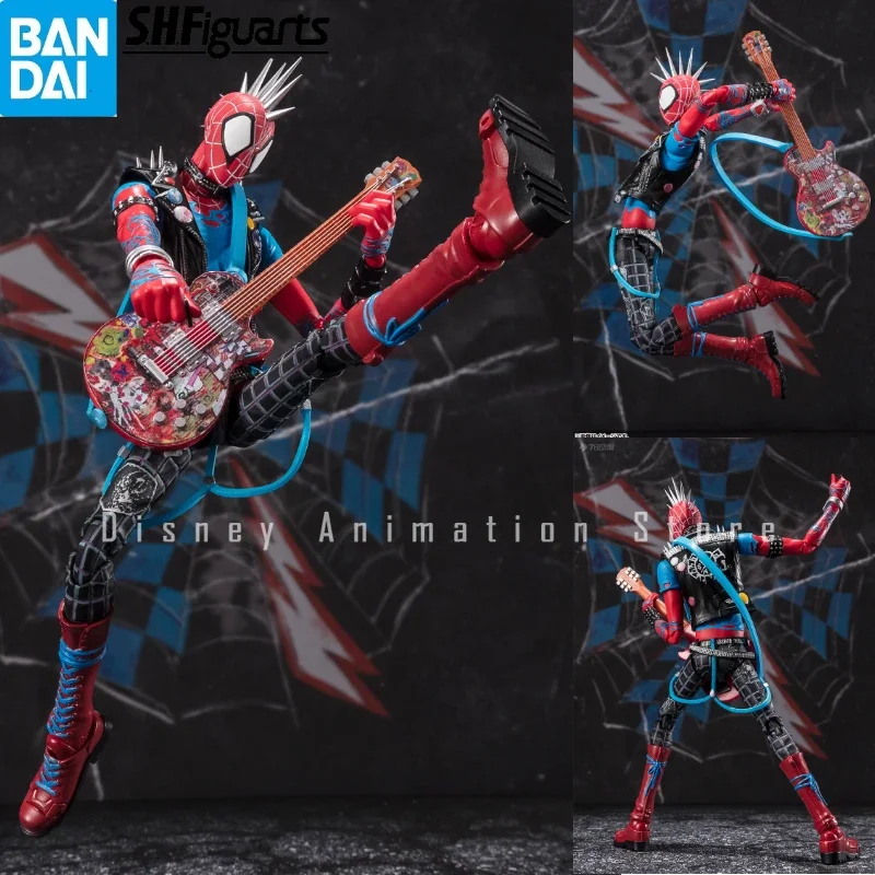 Оригинальная Bandai S.H. Фигурка SHF Across The Spider-Verse Spider Punk фигурка аниме коллекционная игрушка подарок хобби