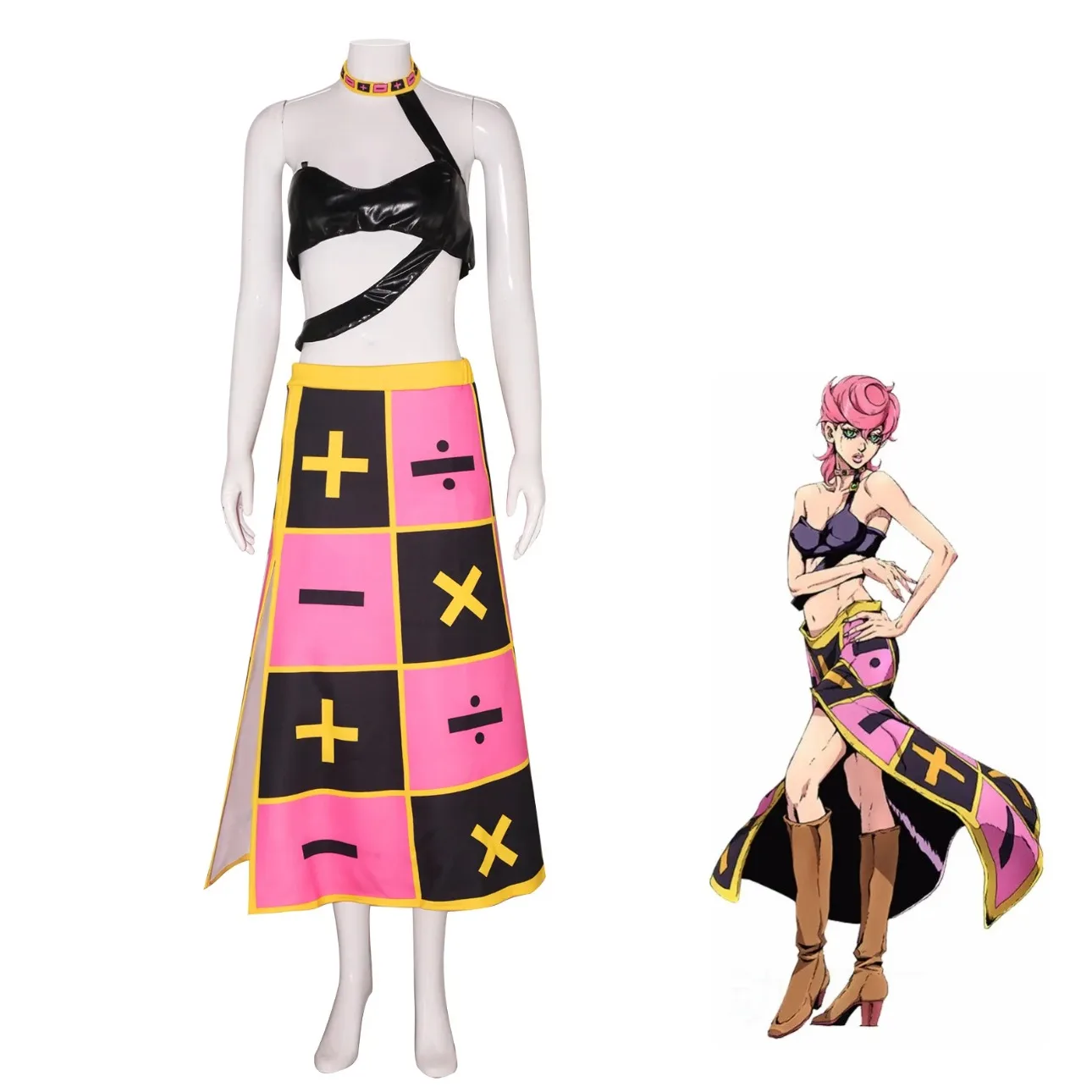 JOJO's Fantastic Adventure Trihue Una COS Костюм Аниме Персонаж Косплей Размерный Костюм