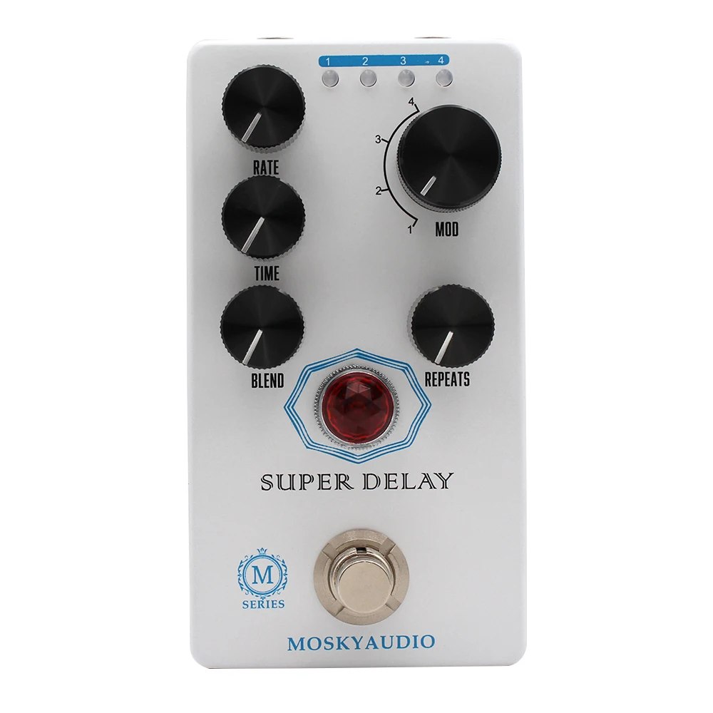 MOSKYaudio SUPER DELAY Гитарная бас-педаль эффектов с задержкой, четыре модели с True Bypass