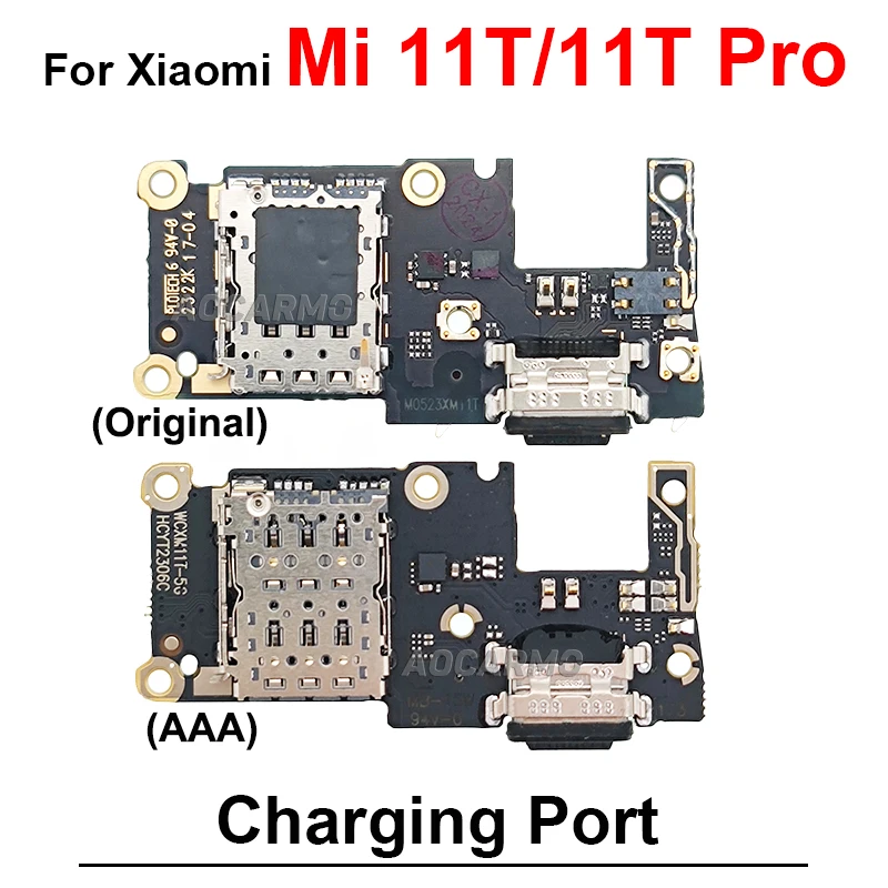 Фото 1 шт. для Xiaomi 11T Mi 11T Pro USB зарядная док-станция зарядное устройство порт Подключение основная плата гибкий кабель Ремонт Запасные части №2