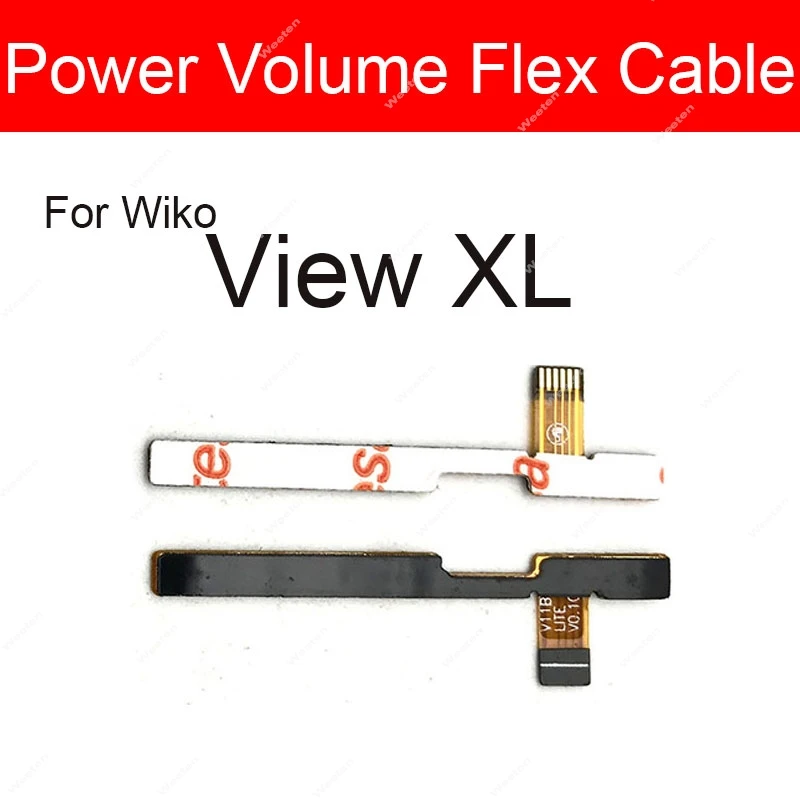 Фото Гибкий кабель управления включением и выключением питания для Wiko View Prime Max XL Wim Lite, гибкий кабель громкости, боковая кнопка блокировки экрана, детали №5