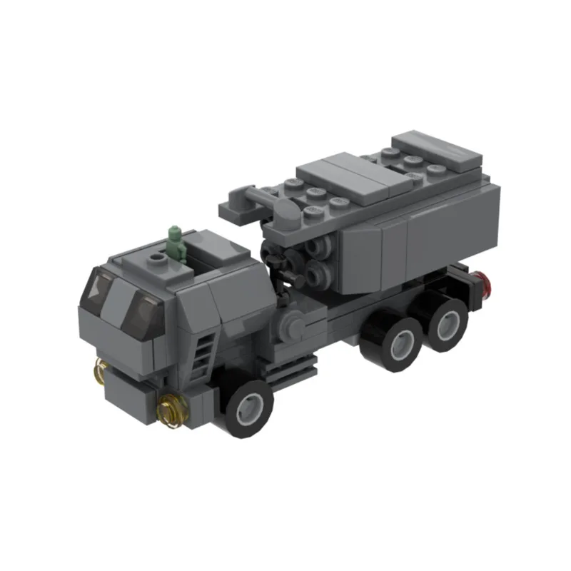 MOC строительный блок из мелких частиц, мини-версия военной самоходная ракетная установка Haimas, коллаж, детская игрушка