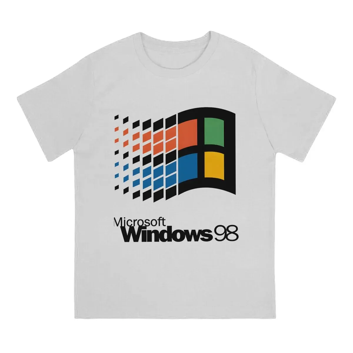 Фото Оригинальные футболки с круглым вырезом системы Windows M-Icrosoft Windows 98, отличительная мужская футболка из полиэстера, забавная одежда №2