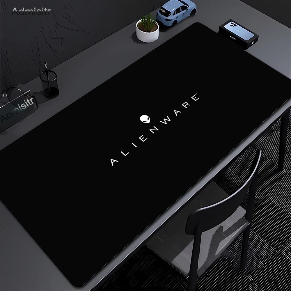 Коврики для геймера, черный коврик для мыши Alienware Animation, игровой коврик для мыши для ПК, коврики для клавиатуры, коврик для мыши Lockrand для ПК, ковер 90x40 см