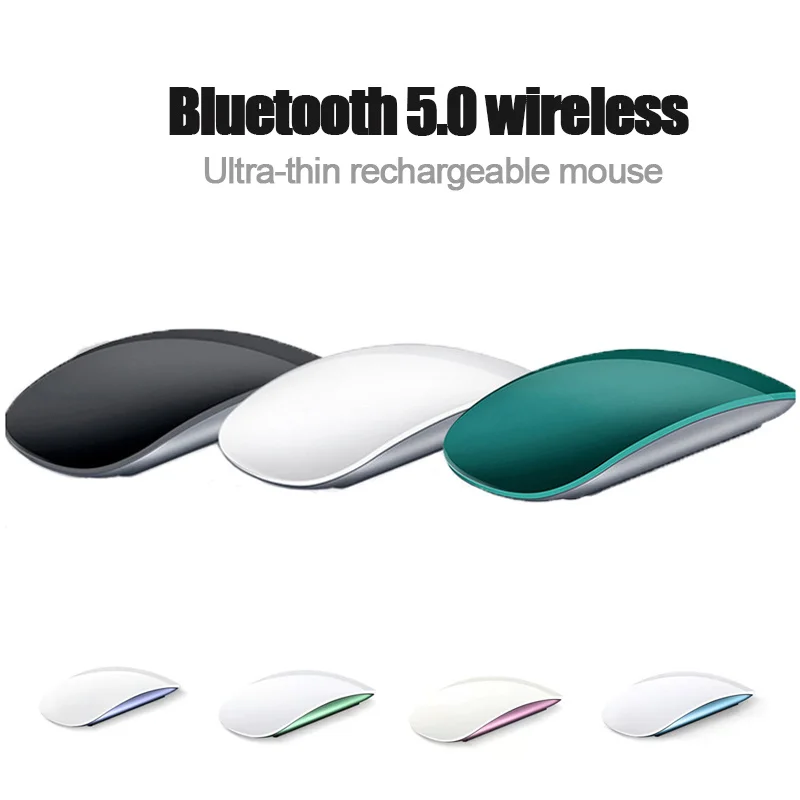 Беспроводная перезаряжаемая мышь Magic Mouse для Apple, Bluetooth 5,0, эргономичная ультратонкая Бесшумная мышь для ноутбуков IOS, Mac, Microsoft