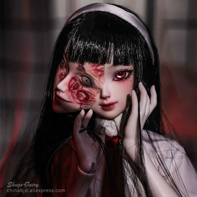 Новый второй дизайн BJD два лица 1/4 Mio полный набор магнит Tomie Ghost Face съемный Новый Rebuild более тонкая талия Body BJD Dolls