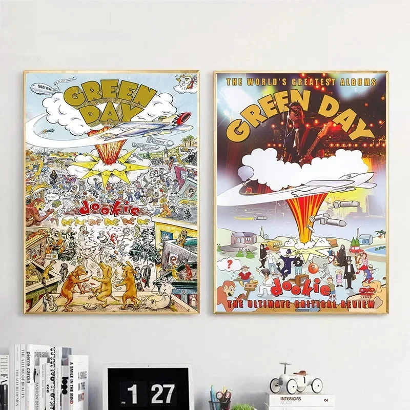 Green Day Music Rock Band Dookie Альбом Плакат Высокое Качество Печать Холст Картина Настенное Искусство для Клуба Гостиная Домашний Декор Подарок