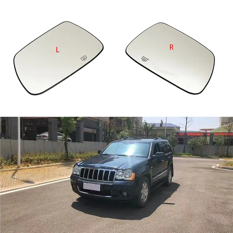 Выпуклое боковое зеркало с подогревом для Jeep Grand Cherokee 2005-2010, модель заднего вида США, автозамена 2006 2007 2008 2009