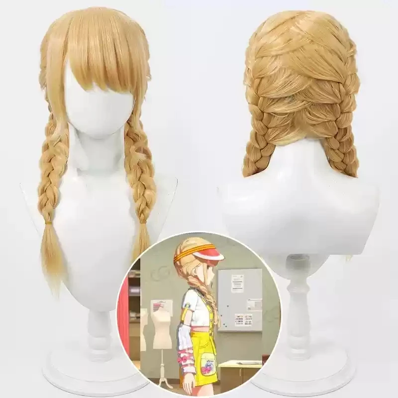 Аниме-игра THE IDOLM @ STER Fujita Kotone, парик для косплея, золотые плетеные термостойкие синтетические волосы, вечерние ролевые игры на Хэллоуин