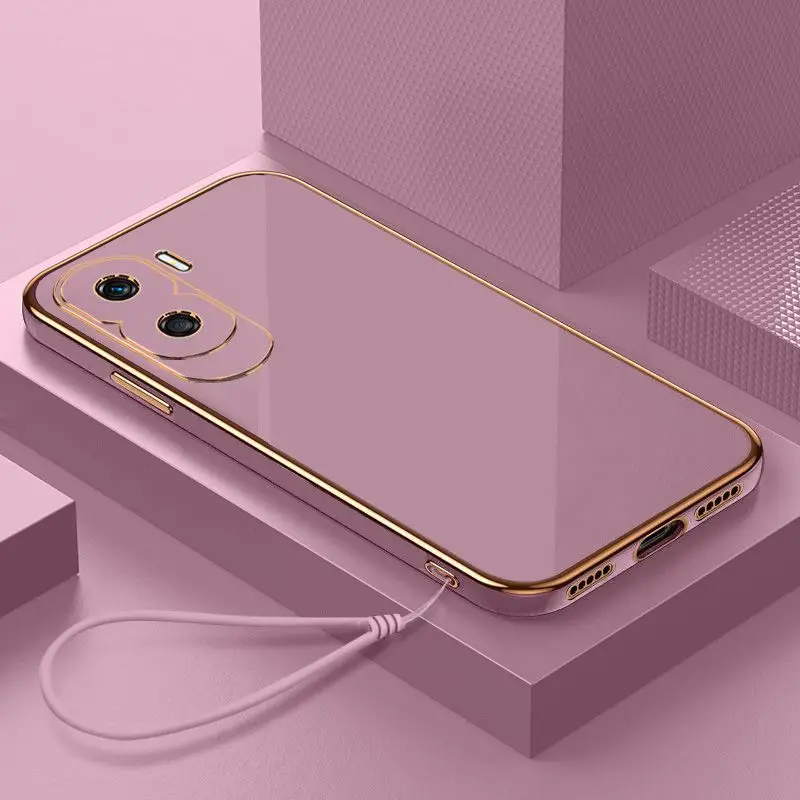 Для Honor 90 Lite чехол Honor 90 Lite Роскошная квадратная обшивка телефона чехол Противоударная Мягкая силиконовая задняя крышка из ТПУ