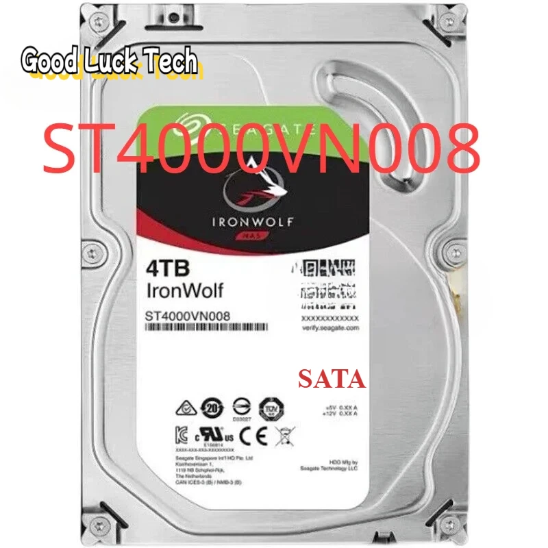 Жесткий диск ST4000VN008 4 ТБ IronWolf 3,5 дюйма SATA3 NAS Новый ST4000VN008 HDD