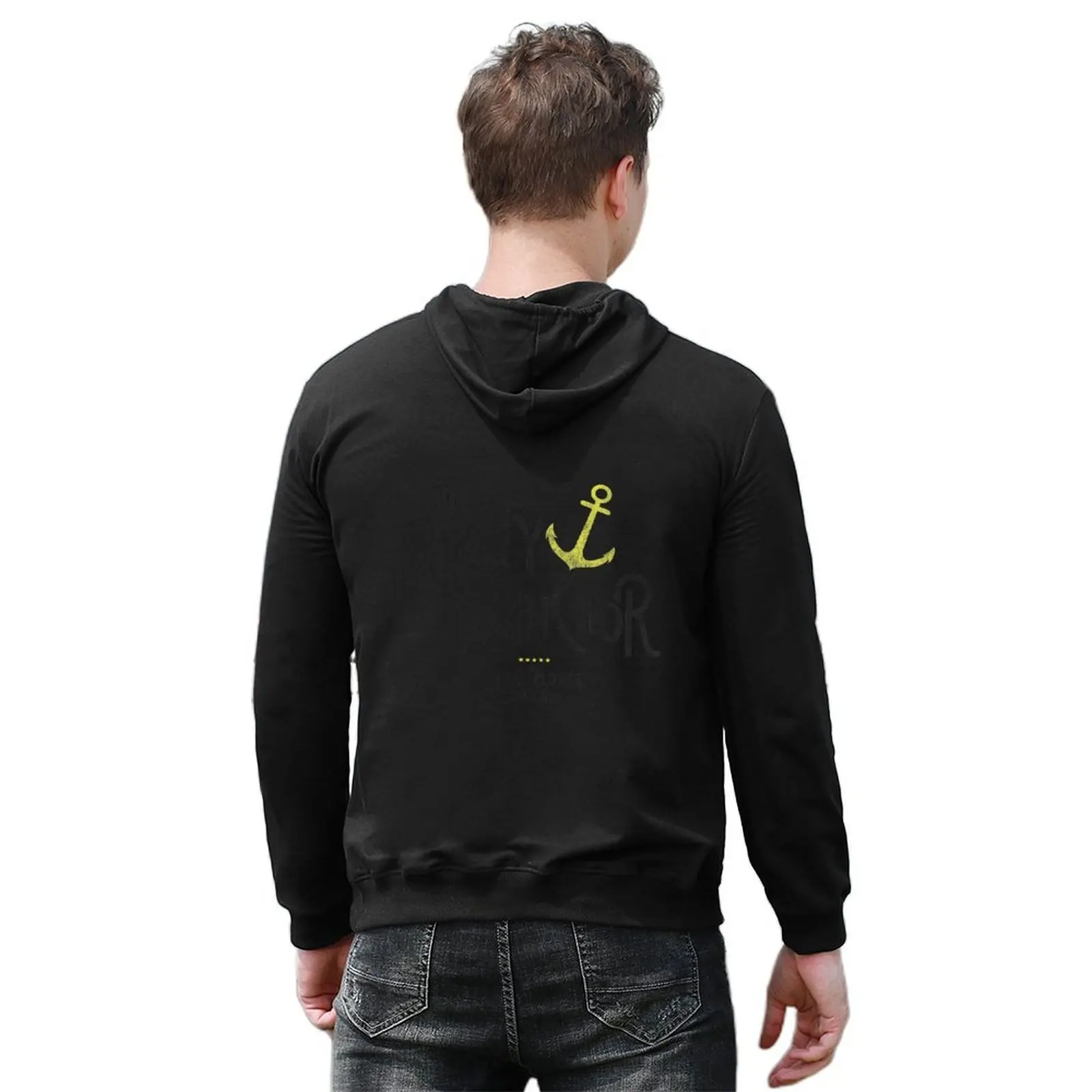 Винтажная толстовка с капюшоном The Rusty Anchor, корейская осенняя одежда, мужская одежда, мужской зимний свитер, мужская одежда, мужская толстовка (art.: 3920d2222fd06) - 3920d2222fd06