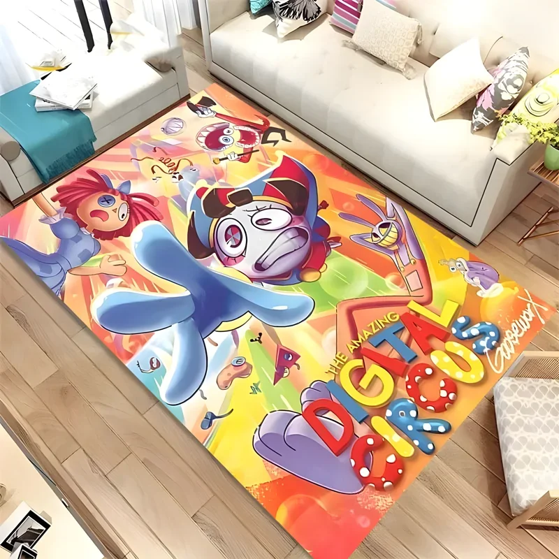 Фото the Amazing Digital Circus Game Carpet, Living Room Bedroom Home Finished Children's Room Baby Pad Bathroom Kitchen Carpet Gift №2