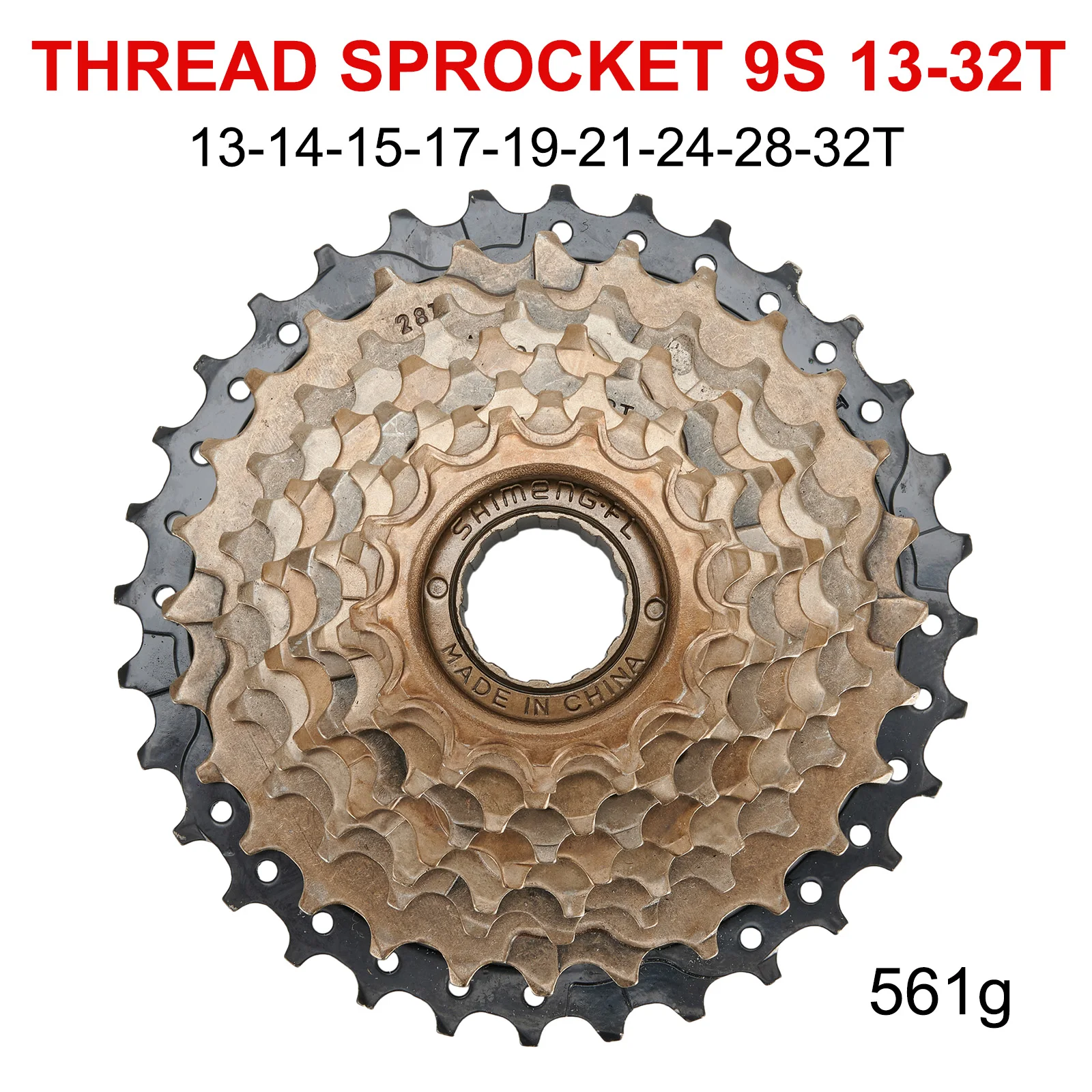 Фото Высококачественный велосипедный кассетный маховик для SRAM/Shiman0/Sunrace, 10-скоростной корпус, 9-скоростной корпус, звездочка для кубиков 32 т №4