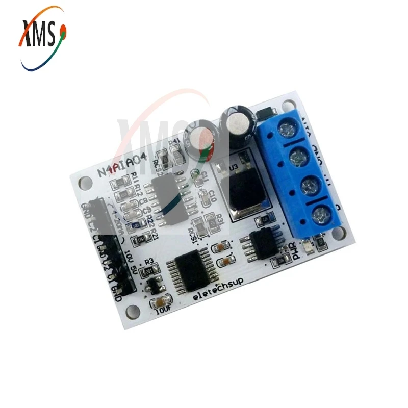 Аналоговый сбор напряжения N4AIA04 4-20MA/0-20MA/0-5V/0-10V 4ch RS485 Modbus RTU ADC модуль, 1 шт.